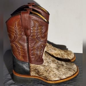 Womens Roper Hair-on western Leather Cowboys Boots 21-502-502 Size 6.5B